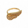 Anello autentico da donna argento 925 CZ trasparente oro - EU50 - US5