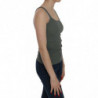 Camicetta t-shirt con canotta spaghetti verde senza maniche - IT40-S