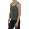 Camicetta t-shirt con canotta spaghetti verde senza maniche - IT40-S
