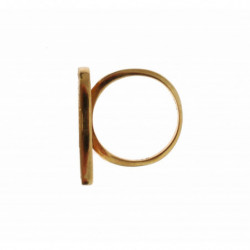 Anello autentico da donna argento 925 CZ trasparente oro - EU50 - US5