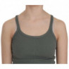 Camicetta t-shirt con canotta spaghetti verde senza maniche - IT40-S