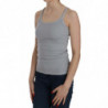 Camicetta senza maniche con spalline sottili grigio chiaro - IT38-XS