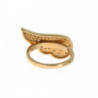 Anello autentico da donna argento 925 CZ trasparente oro - EU50 - US5