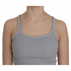 Camicetta senza maniche con spalline sottili grigio chiaro - IT38-XS