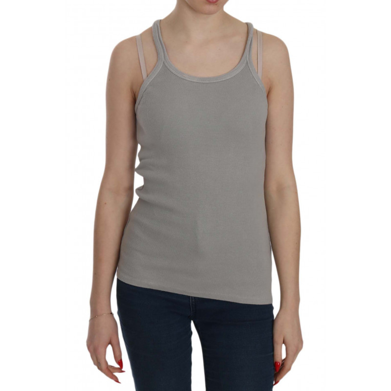 Camicia grigia senza maniche con cinturino a spaghetti - IT46-XL