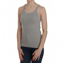Camicia grigia senza maniche con cinturino a spaghetti - IT46-XL
