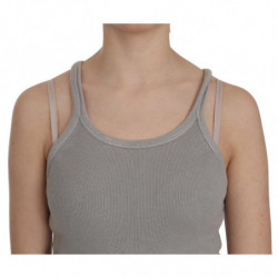 Camicia grigia senza maniche con cinturino a spaghetti - IT46-XL