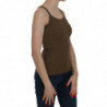 Top camicetta marrone senza maniche con spalline sottili - IT46-XL