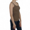 Top marrone senza maniche con spalline sottili - IT46-XL