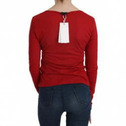 Camicetta a maniche lunghe impreziosita da cristalli rossi - IT46-XL