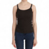 Camicetta senza maniche con spalline sottili marrone scuro - IT44-L