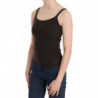 Camicetta senza maniche con spalline sottili marrone scuro - IT46-XL