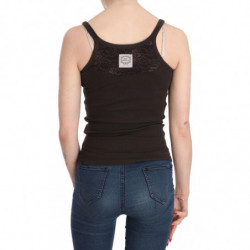 Camicetta senza maniche con spalline sottili marrone scuro - IT46-XL