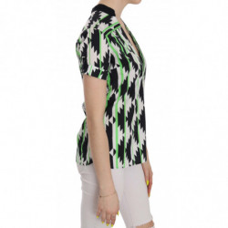 Camicetta con scollo alto multicolore - IT40-S