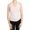 Camicetta canotta casual senza maniche cotone bianco scollo all'ame