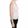 Camicetta canotta casual senza maniche cotone bianco scollo all'ame