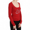 Camicetta maniche lunghe decorazioni cristalli rossi Exte - IT38-XS