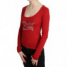 Camicetta maniche lunghe decorazioni cristalli rossi Exte - IT38-XS