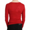 Camicetta maniche lunghe decorazioni cristalli rossi Exte - IT38-XS