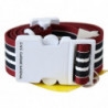 Cintura vita fibbia logo bianco strisce rosse nere - 110 CM / 44 IN