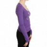 Camicetta maniche lunghe viola impreziosita da cristalli Exte - IT40-S