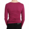 Top a maniche lunghe impreziosito da cristalli Exte rosa - IT44-L