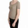Camicetta casual canottiera casual maniche corte nylon 100% grigio