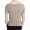 Camicetta casual canottiera casual maniche corte nylon 100% grigio