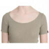 Camicetta casual canottiera casual maniche corte nylon 100% grigio