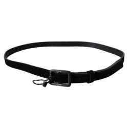 Cintura vita fibbia velluto pelle nera - 100 CM / 40 INCHES