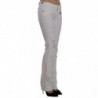 Pantaloni jeans dritti slim fit in cotone bianco - W27