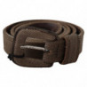 Cintura vita fibbia logo pelle marrone - 100 CM / 40 INCHES