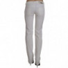 Pantaloni jeans dritti slim fit in cotone bianco - W26