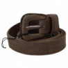 Cintura vita fibbia logo pelle marrone - 100 CM / 40 INCHES