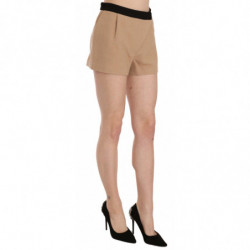 Pantaloncini Mini short a vita media in cotone beige - IT42-M
