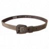 Cintura vita fibbia logo pelle marrone - 100 CM / 40 INCHES