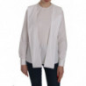 Camicetta bianca in cotone a maniche lunghe con girocollo - IT38-XS