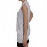 Gilet cardigan senza maniche in cotone bianco 100%. - IT40-S