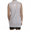 Gilet cardigan senza maniche in cotone bianco 100%. - IT40-S