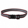 Cintura fibbia nera argento strisce nere marrone rossiccio - 100 CM