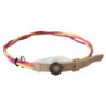 Cintura fibbia circolare pelle intrecciata multicolore - 85 CM / 34