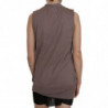 Gilet cardigan senza maniche in cotone marrone 100%. - IT40-S