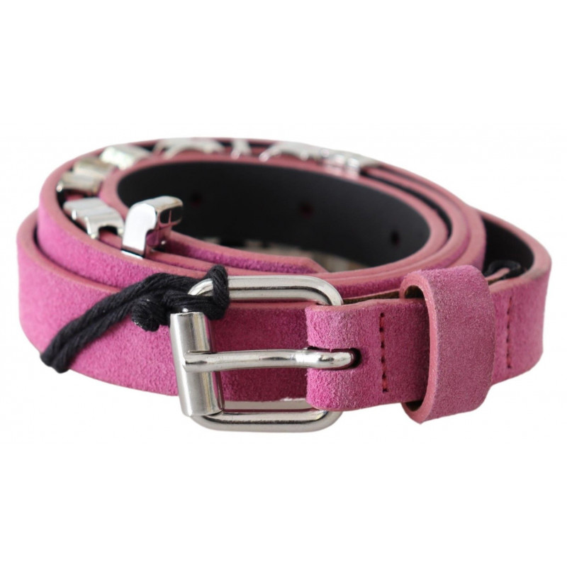Cintura vita fibbia metallo cromato argento rosa - 90 CM / 36 INCHES