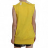 Gilet cardigan senza maniche in cotone giallo 100%. - IT44-L