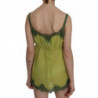 Camicetta canotta pizzo verde cinturino spaghetti - IT44-L