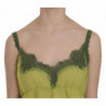 Camicetta canotta pizzo verde cinturino spaghetti - IT44-L