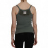 Camicetta canotta casual slim fit con cinturino spaghetti verde - S