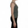 Camicetta canotta casual slim fit con cinturino spaghetti verde - S