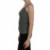 Camicetta canotta casual slim fit con cinturino spaghetti verde - S