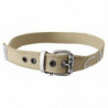 Cintura fibbia logo rustico cotone beige - 85 CM / 34 INCHES